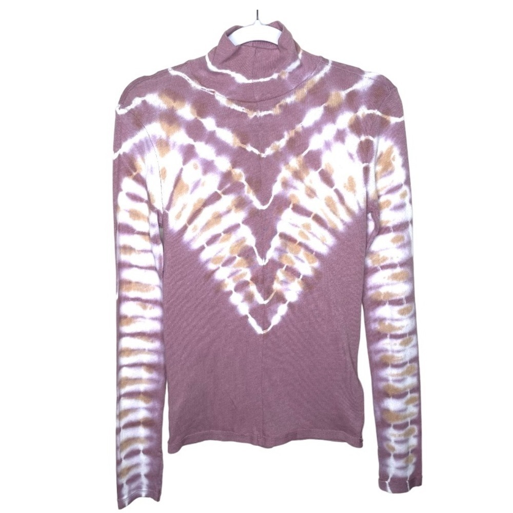 Free People Psychedelic Tie‎ Dye Moody Blossom Turtleneck Tee - Picture 5 of 14